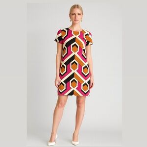 NWT 97% Cotton Anthropologie x Corey Lynn Calter Geometric Shift Dress